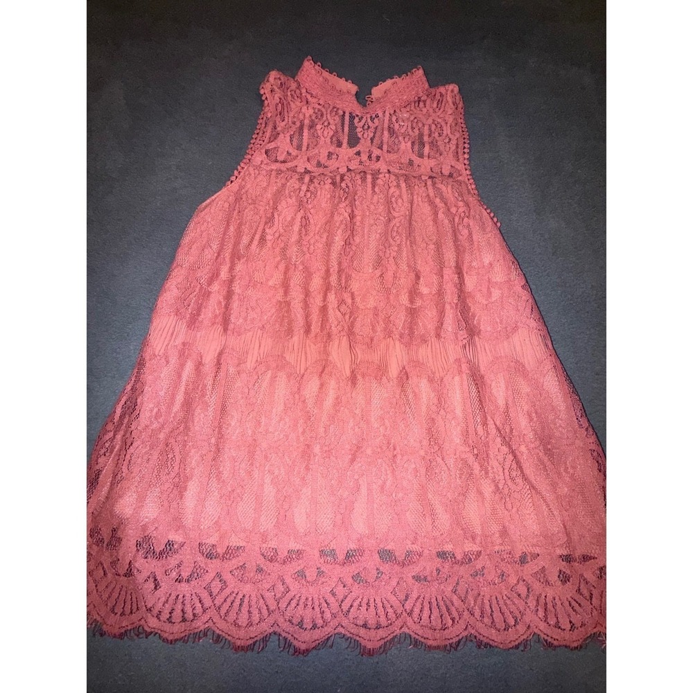 Vintage Inspired Rose Lace Sleeveless Mock Neck Top Medium, fairy, whimsical